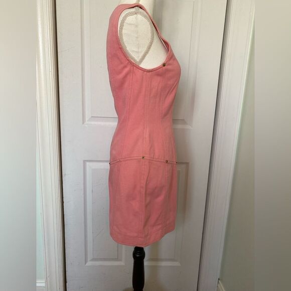 90s Anne Klein Sample Dress Bubble Gum Pink Dress - Picture 4 of 13
